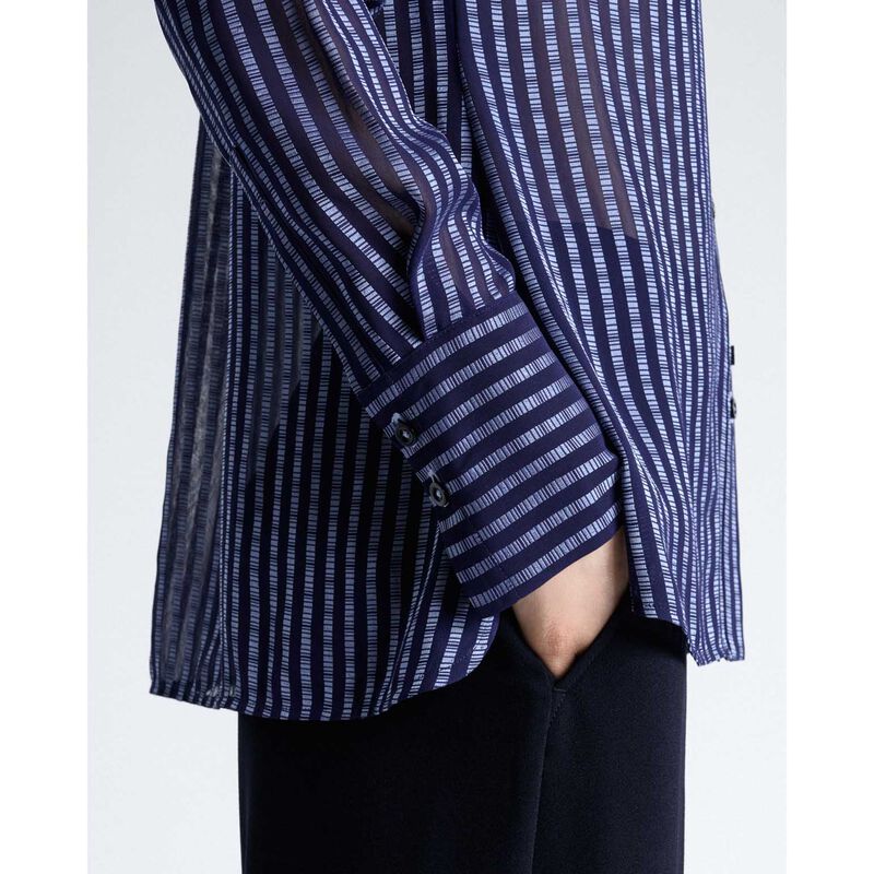Cue Burnout Textured Stripe Shirt image number 2